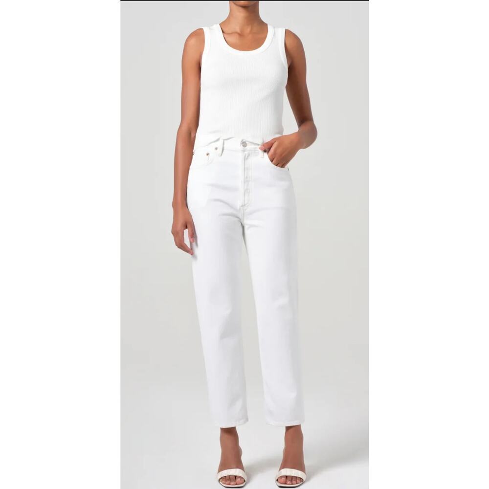 Velvet Heart Suzie White High Rise Straight Taper Jeans 27 NWT